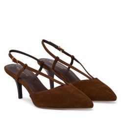 Sandały Tamaris. Brązowe sandały damskie Tamaris, bez wzorów, bez obcasa, na szpilce. Za 379.99 zł.