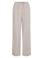MOSS COPENHAGEN Spodnie "Viana" w kolorze beżowym rozmiar: XL. Brązowe spodnie materiałowe damskie MOSS COPENHAGEN, bez wzorów, z materiału, z podwyższonym stanem. Za 180.91 zł.