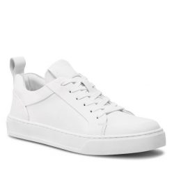 Półbuty GINO ROSSI. Białe półbuty damskie Gino Rossi, bez wzorów, bez obcasa, na płaskiej podeszwie. Za 154.99 zł.