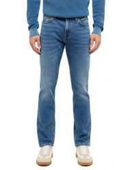 Męskie Spodnie Jeansowe Mustang Style Vegas Slim Denim Blue 1017422 5000 602. Niebieskie spodnie materiałowe męskie Mustang, bez wzorów, z denimu. Za 239.99 zł.
