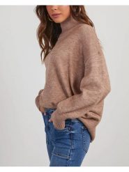 Milan Kiss Sweter w kolorze beżowym rozmiar: L. Brązowe golfy damskie Milan Kiss, l, bez wzorów, bez ramiączek. Za 126.99 zł.