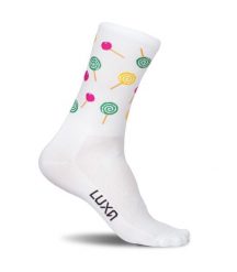 Skarpety Rowerowe Luxa Lizaki. Białe skarpetki damskie LUXA, bez wzorów, z materiału. Za 49.90 zł.