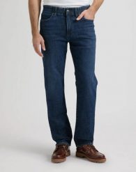 MESKIE SPODNIE LEE STRAIGHT FIT XM BLITHE 112378733. Spodnie materiałowe męskie Lee, bez wzorów, z jeansu. Za 179.99 zł.