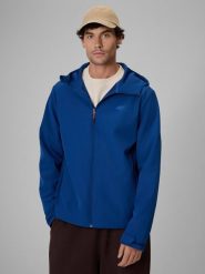 4F Kurtka softshell wiatroodporna membrana 5000 męska - granatowa 3XL. Niebieskie kurtki męskie 4f, m, bez wzorów, z materiału, bez kaptura. Za 299.99 zł.