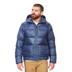 Kurtka puchowa męska Marmot Guides Down Hoody. Niebieskie kurtki męskie Marmot, m, bez wzorów, z puchu, sportowe, bez kaptura. Za 749.99 zł.