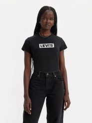 Levi's Koszulka w kolorze czarnym rozmiar: M. Czarne bluzki damskie Levi's, m, bez wzorów, z bawełny, bez kołnierzyka. Za 69.91 zł.