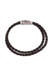 HUGO Bransoletka E-Doublebraid4 50552596 Brązowy. Brązowe biżuteria dla mężczyzn Hugo. Za 339.99 zł.