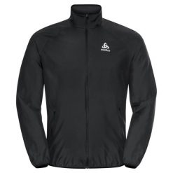 Kurtka męska do biegania Odlo Jacket ESSENTIAL LIGHT. Czarne kurtki treningowe męskie Odlo, m, bez wzorów, do biegania. Za 399.99 zł.