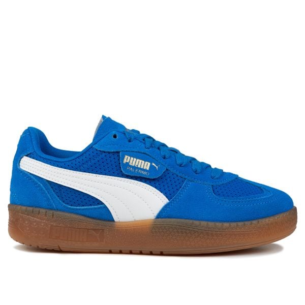 Buty damskie sportowe sneakersy Puma PALERMO MODA VINTAGE WNS. Białe buty sportowe na co dzień damskie Puma, bez wzorów, trekkingowe. W wyprzedaży za 219.00 zł.