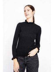 ASSUILI Sweter w kolorze czarnym rozmiar: 36. Czarne swetry klasyczne damskie Assuili, bez kołnierzyka. Za 113.99 zł.