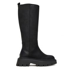 Kozaki G-Star Raw. Czarne kozaki damskie G-Star Raw, bez obcasa, na płaskiej podeszwie. Za 649.99 zł.