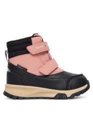 Tommy Hilfiger Śniegowce Velcro Bootie T1A5-34048-1592 M Czarny. Czarne kozaki dziewczęce Tommy Hilfiger, bez wzorów, ze skóry, bez obcasa. Za 389.99 zł.