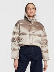 Calvin Klein Kurtka puchowa Shine K20K205007 Beżowy Regular Fit. Brązowe kurtki damskie CALVIN KLEIN, l, bez wzorów, z puchu, bez kaptura. Za 1,599.00 zł.