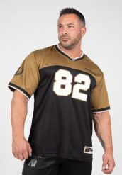 Trenton Koszulka piłkarska - Czarny/Złoty. Żółte t-shirty sportowe męskie GORILLA WEAR, xl, z jersey, bez ramiączek, na fitness i siłownię. Za 209.00 zł.