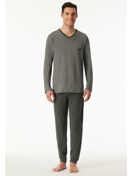 Schiesser Piżama w kolorze khaki rozmiar: 52. Brązowe piżamy męskie Schiesser, bez wzorów, z bawełny, bez ramiączek. Za 152.99 zł.