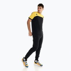 Koszulka męska LEONE 1947 Active. Czarne t-shirty sportowe męskie LEONE 1947, m, z bawełny, bez ramiączek, na fitness i siłownię. Za 69.99 zł.