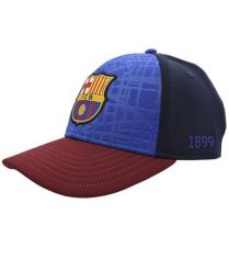 Czapka z daszkiem FC Barcelona - oficjalna licencjonowana. Niebieskie czapki męskie FC Barcelona, bez wzorów, z materiału. Za 92.82 zł.