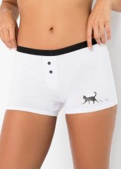 Bokserki damskie (4 pary). Czarne bokserki i panty damskie bonprix, bez wzorów. Za 75.96 zł.