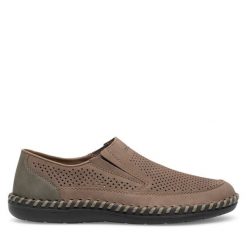 Półbuty Rieker. Brązowe półbuty męskie Rieker, bez zapięcia. Za 359.99 zł.