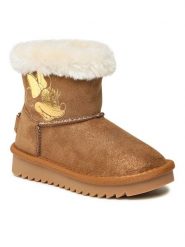 Mickey&Friends Śniegowce CS-021DSTC-A Brązowy. Brązowe kozaki dziewczęce Mickey&Friends, bez wzorów, z materiału, bez obcasa. Za 89.99 zł.