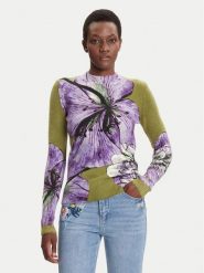 Desigual Sweter Orquidea Lacroix 25WWJF42 Zielony Regular Fit. Zielone swetry klasyczne damskie Desigual, s, z syntetyku, bez kołnierzyka. Za 239.99 zł.