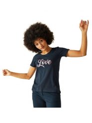 Regatta Koszulka "Filandra VIII" w kolorze granatowym rozmiar: 44. Niebieskie t-shirty damskie Regatta, bez wzorów, z bawełny, bez kołnierzyka. Za 44.19 zł.