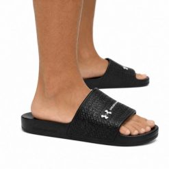 Klapki męskie sportowe Under Armour UA ARMR SLIDE LITE. Czarne klapki i japonki męskie Under Armour, z materiału. Za 79.00 zł.