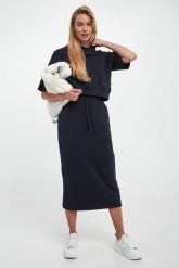 Spódnica dresowa midi Taiga JOOP! JEANS. Spódniczki damskie Joop! Jeans, xs, bez wzorów, z dresówki, midi. W wyprzedaży za 405.30 zł.