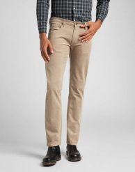 LEE DAREN MĘSKIE SPODNIE MATERIAŁOWE BEIGE L707RL97 112118391. Brązowe spodnie materiałowe męskie Lee, bez wzorów, z materiału. Za 209.99 zł.