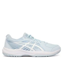 Buty do tenisa Asics. Niebieskie buty sportowe na co dzień damskie Asics, bez wzorów, tenisowe. Za 299.99 zł.