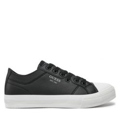 Trampki Guess. Czarne trampki i tenisówki męskie Guess, z aplikacjami, bez zapięcia. Za 289.99 zł.