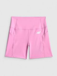4F Legginsy krótkie treningowe szybkoschnące damskie - różowe XS. Czerwone legginsy damskie 4f, xs, bez wzorów. Za 149.99 zł.
