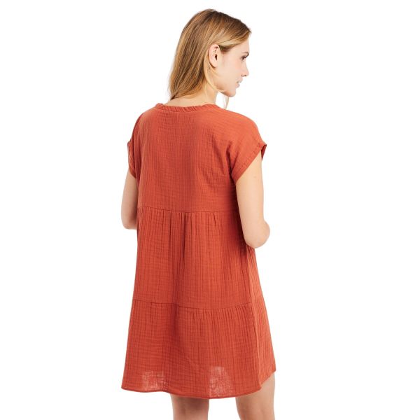 Sukienka damska Protest Prtcaspian. Brązowe sukienki damskie Protest, na lato, bez wzorów, z bawełny, sportowe, bez kołnierzyka, bez ramiączek, sportowe. Za 317.50 zł.