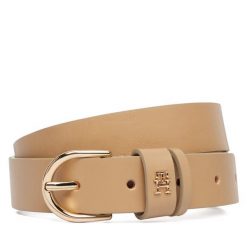 Pasek Tommy Hilfiger. Brązowe paski damskie Tommy Hilfiger, bez wzorów. Za 209.99 zł.