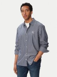 Calvin Klein Jeans Koszula Ls Yd LV04RF106G Niebieski Regular Fit. Niebieskie koszule męskie Calvin Klein Jeans, m, bez wzorów, z bawełny, bez kołnierzyka, bez ramiączek. Za 409.99 zł.