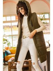 Olalook Kamizelka pikowana w kolorze khaki rozmiar: XL. Brązowe kamizelki damskie Olalook, xl. Za 92.21 zł.