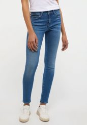 MUSTANG SHELBY SKINNY DAMSKIE SPODNIE JEANSOWE JEANSY DŻINSY DENIM BLUE 1013581 5000 502. Niebieskie jeansy damskie Mustang. Za 239.99 zł.