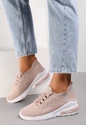 Beżowe Buty Sportowe Philone. Brązowe buty sportowe na co dzień damskie Renee, bez wzorów, z jeansu, do biegania. Za 39.99 zł.