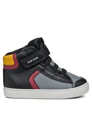 Geox Sneakersy B Gisli Boy B461NA 054FU C0241 M Czarny. Czarne buty sportowe chłopięce Geox, ze skóry, bez zapięcia. Za 149.99 zł.