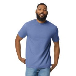Koszulka Unisex Dla Dorosłych Softstyle Midweight. Fioletowe bluzki damskie Gildan, l, bez wzorów, sportowe, bez kołnierzyka, bez ramiączek. Za 43.99 zł.