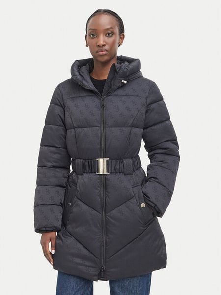 Guess Kurtka zimowa W6BL50 W4144 Czarny Regular Fit. Czarne kurtki damskie Guess, na zimę, m, z aplikacjami, z syntetyku, bez kaptura. Za 954.99 zł.