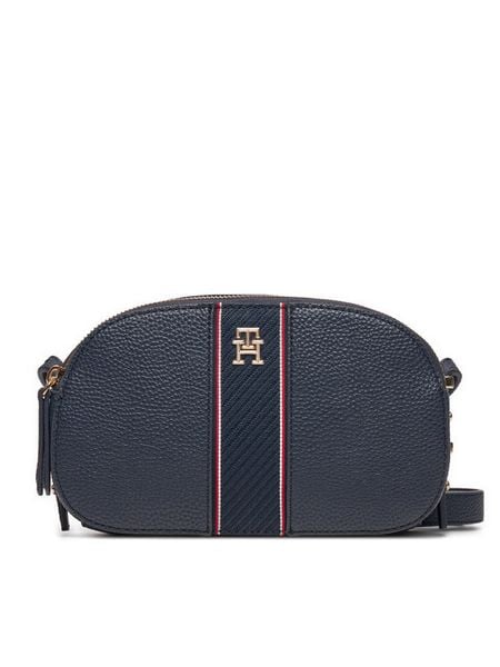 Tommy Hilfiger Torebka Th Legacy Camera Bag AW0AW16898 Granatowy. Niebieskie listonoszki damskie Tommy Hilfiger, bez wzorów, ze skóry, bez dodatków. Za 289.99 zł.