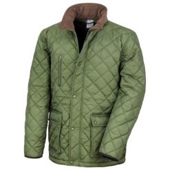 Męska Kurtka Cheltenham Gold Fleece Lined (wodoodporna I Wiatroodporna). Zielone kurtki męskie RESULT, l, bez wzorów, sportowe, bez kaptura. Za 243.99 zł.