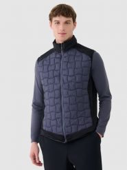 4F Bezrękawnik puchowy trekkingowy z wypełnieniem Primaloft Black męski - szary L. Szare kamizelki męskie 4f, l, z dzianiny. W wyprzedaży za 139.99 zł.