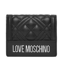 Portfel LOVE MOSCHINO. Czarne portfele damskie Love Moschino, bez wzorów. Za 279.99 zł.