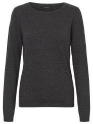 Vero Moda Sweter w kolorze antracytowym rozmiar: XL. Czarne swetry klasyczne damskie Vero Moda, xl, z bawełny, bez kołnierzyka. Za 100.99 zł.
