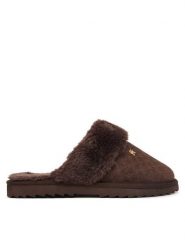 Tommy Hilfiger Kapcie Th Premium Shearling Shoes FW0FW09947 Brązowy ciemny. Brązowe kapcie damskie Tommy Hilfiger. Za 409.99 zł.