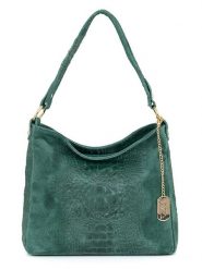 Anna Morellini Skórzana torebka "Linda" w kolorze zielonym - 29 x 24 x 8 cm rozmiar: onesize. Brązowe torebki klasyczne damskie Anna Morellini, bez wzorów, z materiału, bez dodatków. Za 217.99 zł.