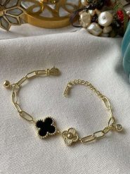 Luseera Pozłacana bransoletka z elementem ozdobnym rozmiar: onesize. Żółte bransoletki damskie Luseera, pozłacane. Za 43.99 zł.