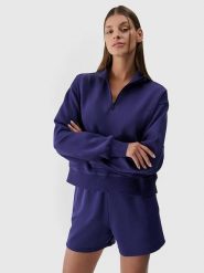 4F Bluza w kolorze granatowym rozmiar: L. Niebieskie bluzy bez kaptura damskie 4f, l, z bawełny. Za 100.04 zł.